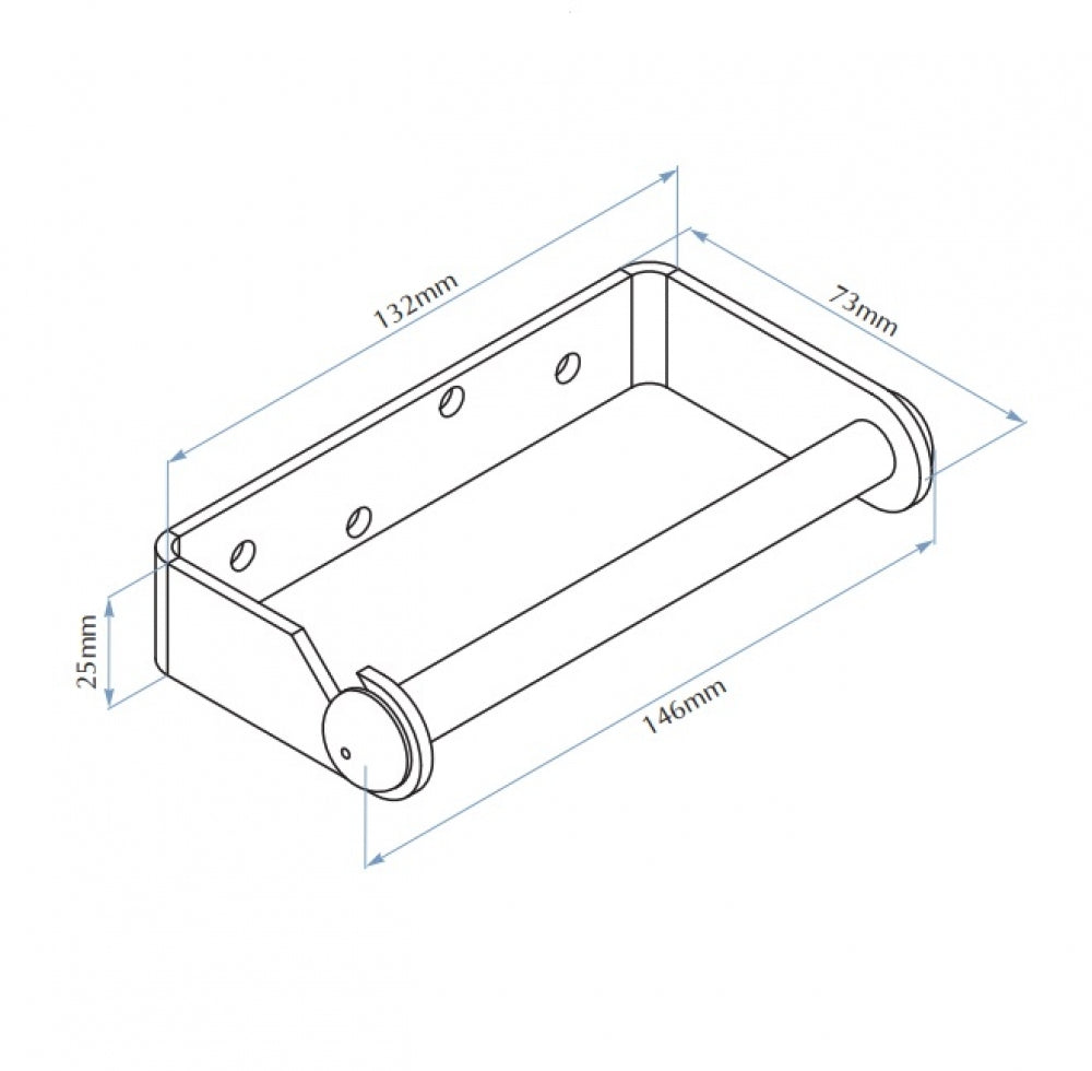 Bradley 5073 Single Toilet Roll Holder