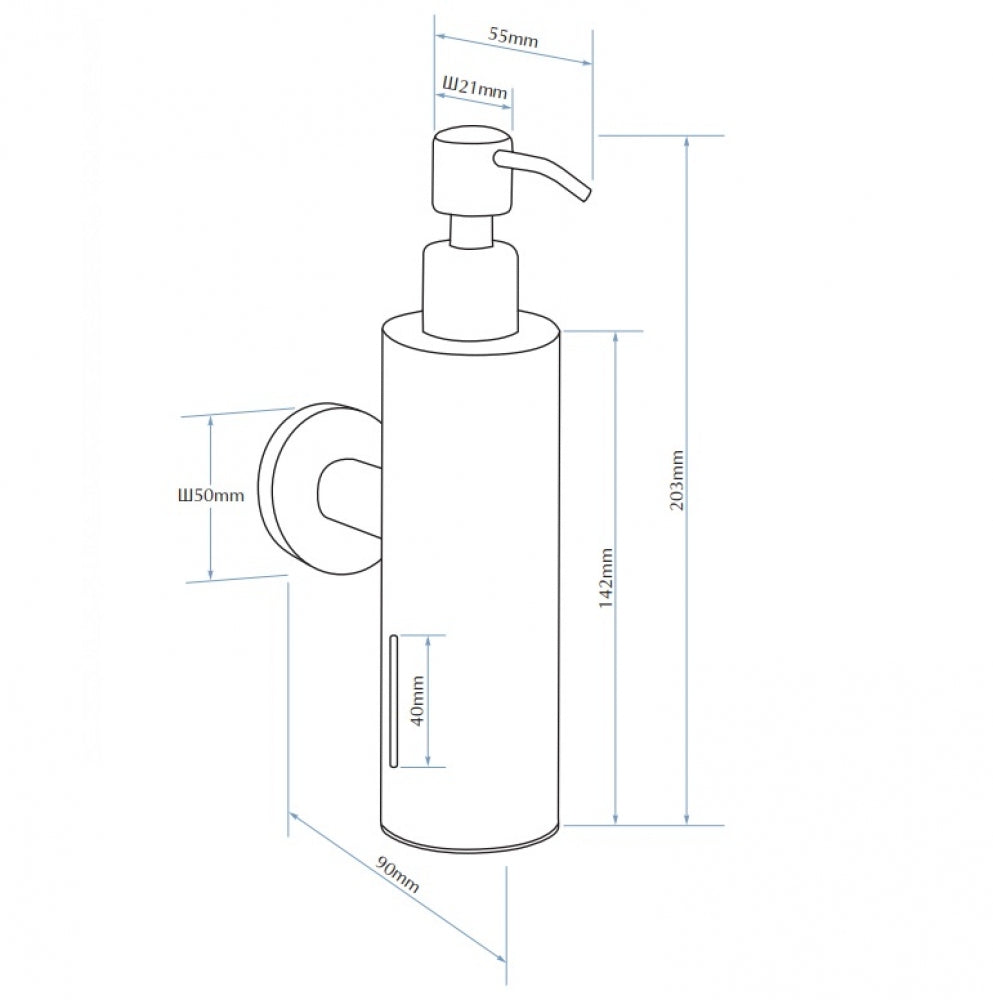 Bradley Sorrento 6330-BG Liquid Soap Dispenser