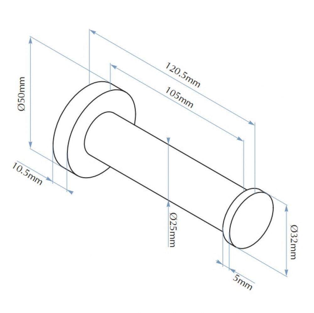Bradley 5835 Single Toilet Roll Holder