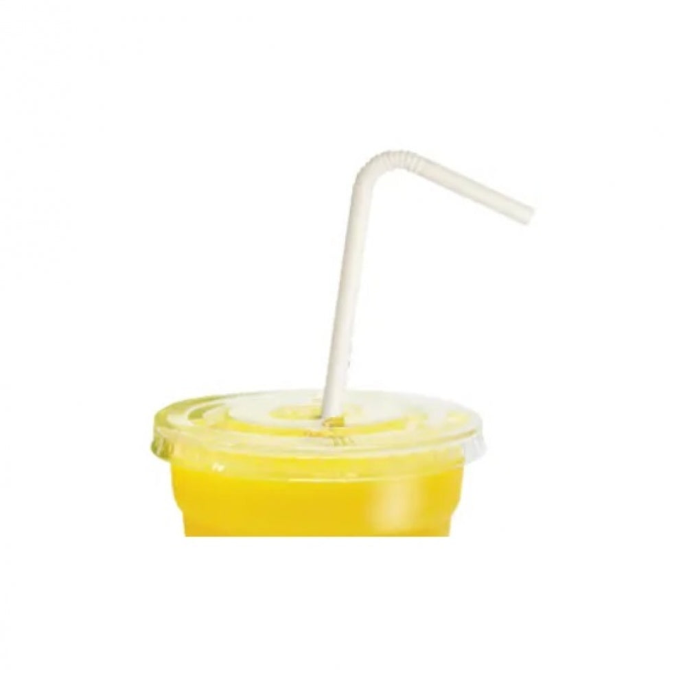 Castaway PSFLEXW Flexi Paper Straws Individually Wrapped