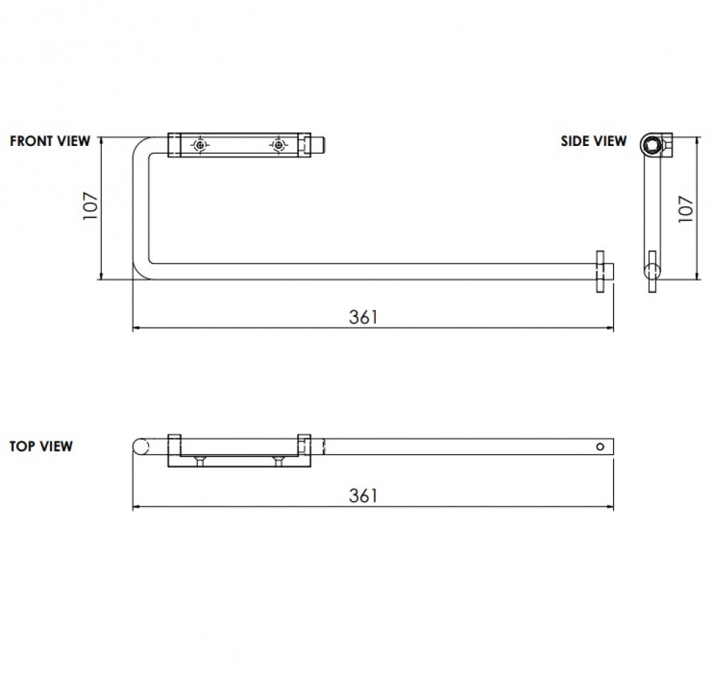 Bradley 5394 Partition Mount Triple Toilet Roll Holder