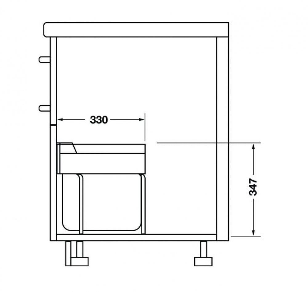 Hafele Hailo Triple Waste Bin