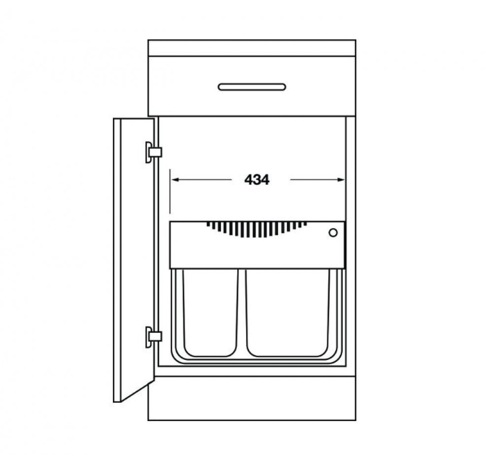 Hafele Hailo Triple Waste Bin