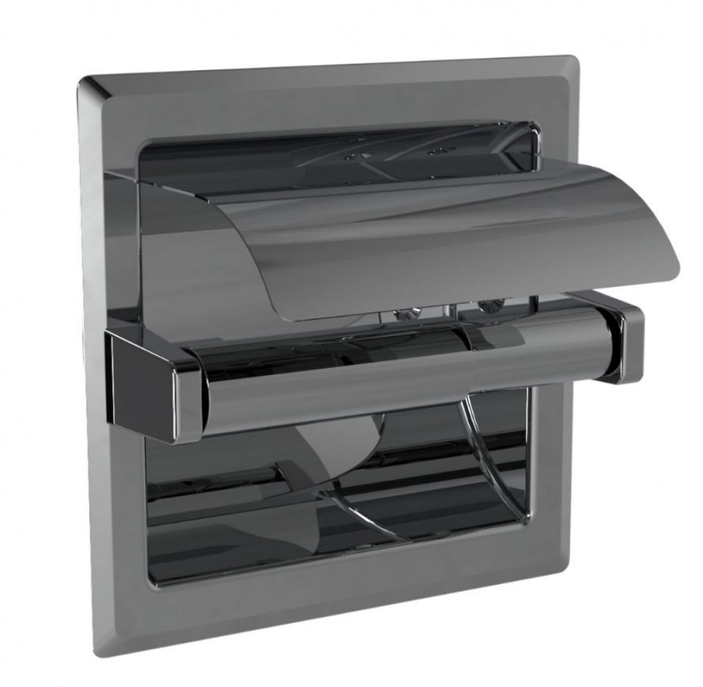 Bradley 5103 Single Toilet Roll Holder Recessed with Hood