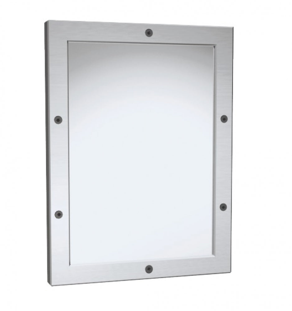 JD MACDONALD 10-105-14 Steel Mirror with Frame Vandal Resistant Front Mounting