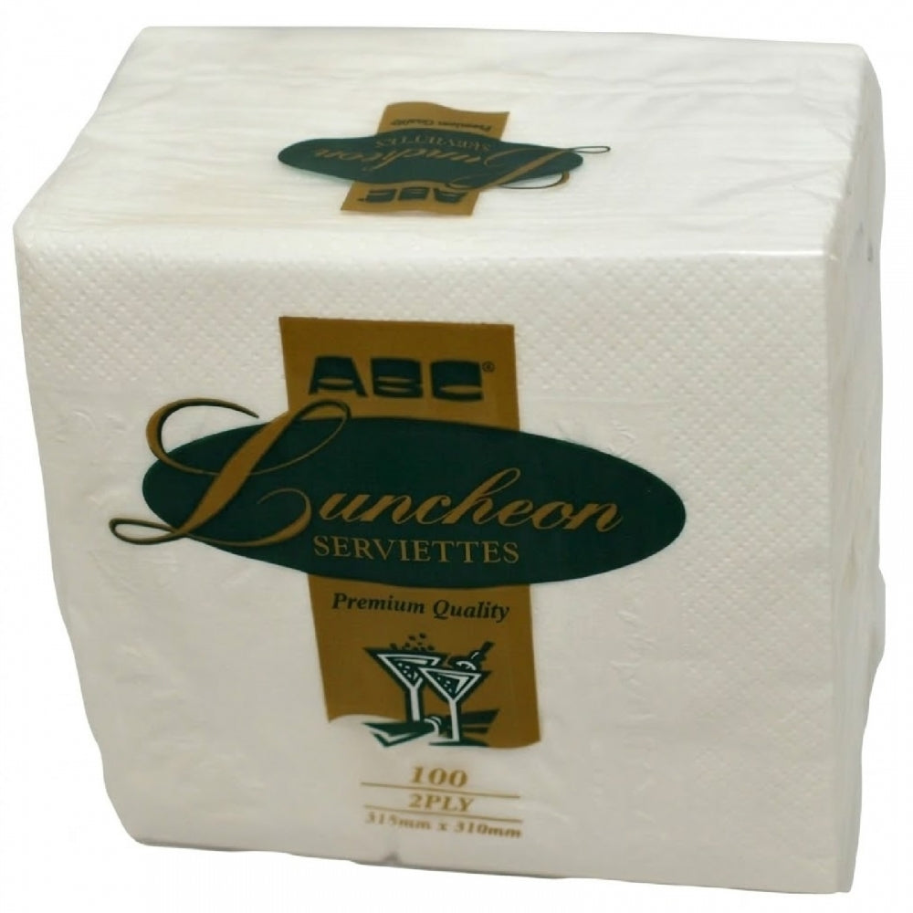 ABC Premium Luncheon Serviettes 2 Ply M-Fold Serviettes