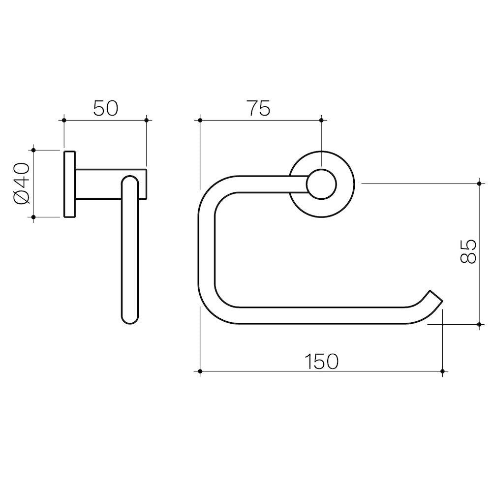 Clark Round CL60016.B Toilet Roll Holder Single