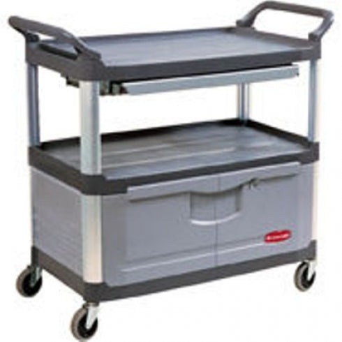 Rubbermaid Xtra 4094 Instrument Cart with Lock Doors and Slide Drawer