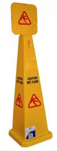 Edco 19260 Large Pyramid Caution Wet Floor Sign