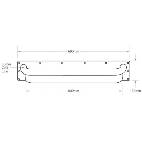 Bradley Security SA71 Grab Rail Straight