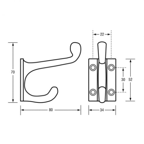 Metlam ML204 Coat Hook
