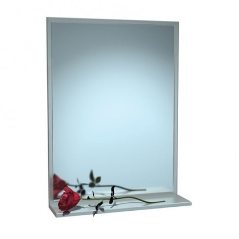 JD MACDONALD 10-0625-V Channel Frame Glass Mirror with Shelf
