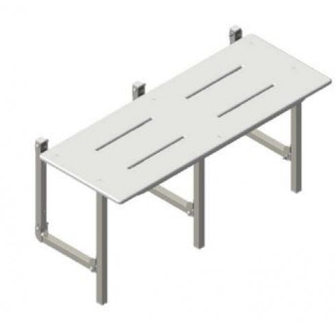 JD MACDONALD SS960BR Bariatric Folding Shower Seat Slotted
