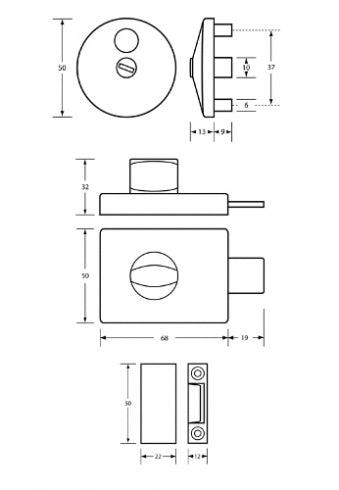 Metlam Hardware Lock and Indicator Set with Concealed Fix