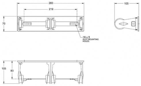JD MACDONALD 10-0715 Double Toilet Roll Holder Controlled Delivery