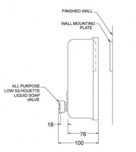 JD MACDONALD 10-0347 Liquid Soap Dispenser 1.18L Vertical