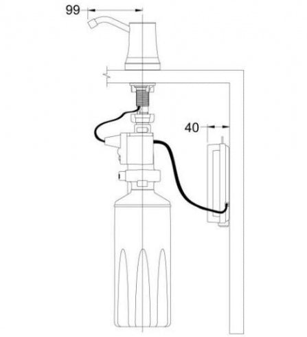 JD MACDONALD Roval 10-20333 Automatic Bench Mounted Soap Dispenser 1.6L