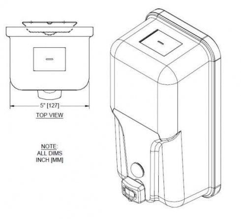 JD MACDONALD Roval 10-20363 Liquid Soap Dispenser 1.7L Push Button