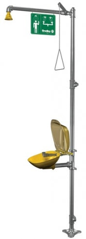 Bradley Halo Combination Drench Shower and EyeWash Station
