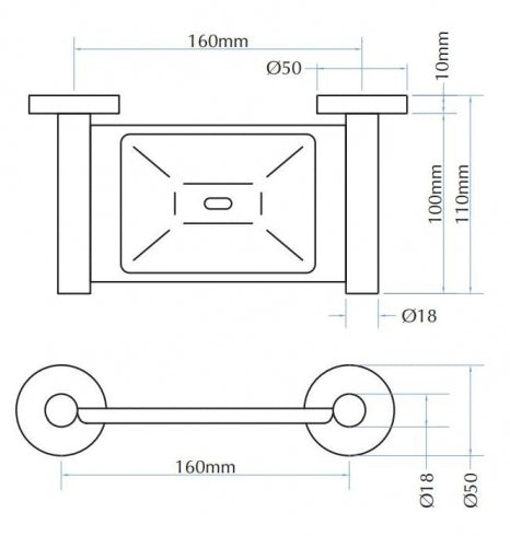Bradley Dynamic DY021 Soap Dish with drain hole