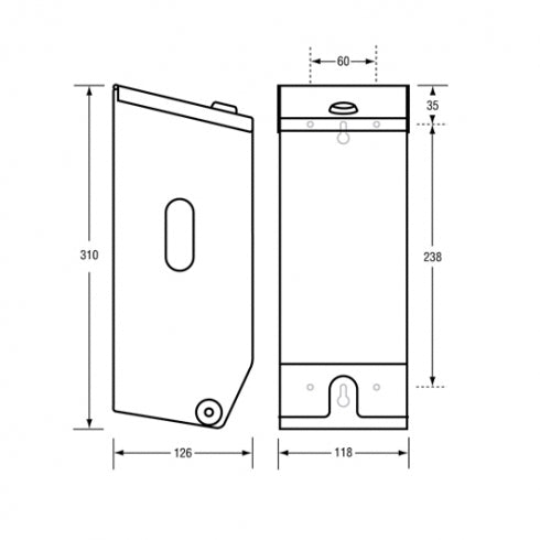 Metlam ML832 Double Toilet Roll Dispenser Lockable