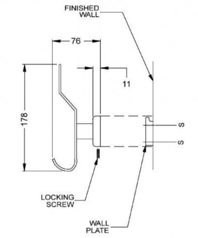 JD MACDONALD 10-7382 Hat and Coat Hook