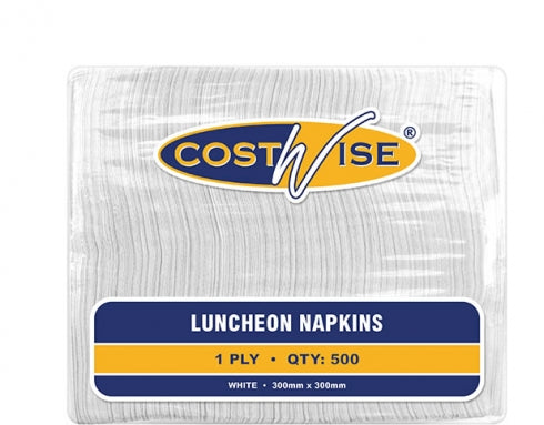 Castaway Standard Napkins Luncheon 1ply White