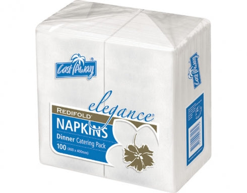 Castaway Elegance Redifold Dinner Napkins White