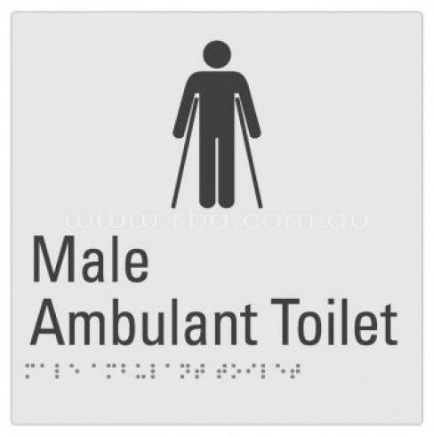 RBA Budget Braille Sign RBA4330-822 Male Ambulant Toilet