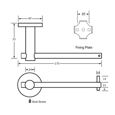 Metlam 700-SS Single Toilet Roll Holder