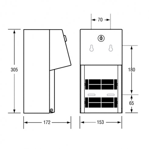 Metlam ML800 Double Toilet Roll Dispenser