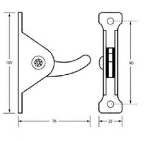 Metlam Anti-Ligature ML2117 Collapsible Coat Hook