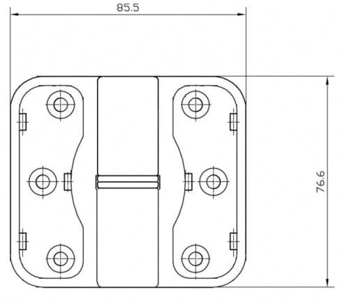 Metlam Hardware MODA Spring Hinge Single Matte Black