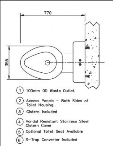 RBA RBA8847 Toilet Suite with Seat Closed Coupled P or S Trap
