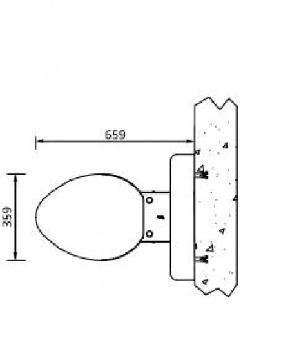 RBA Ambulant RBA8847-156 Toilet Suite with Seat Front Fixed