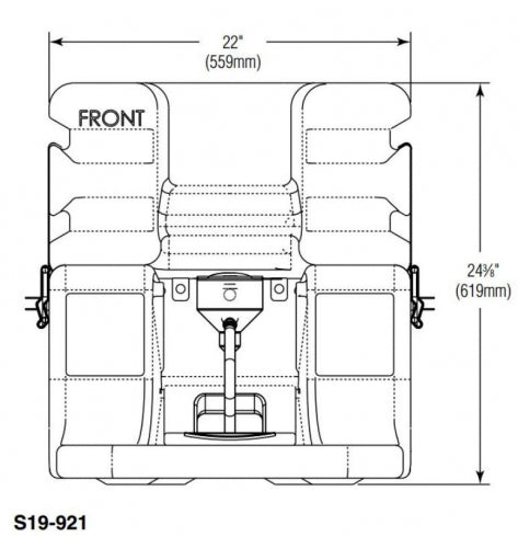 Bradley Emergency On-Site Portable Eyewash Gravity Fed 27L