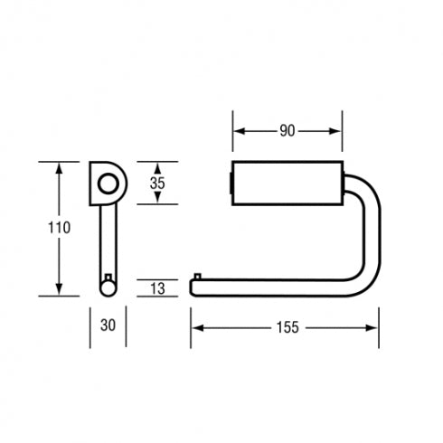 Metlam ML4135 Single Toilet Roll Holder
