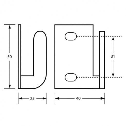 Metlam Hardware 103 Lift Off Staple Reversible