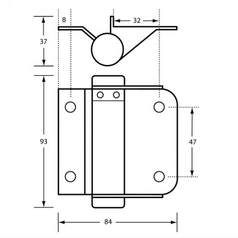 Metlam Hardware 109 Spring Hinge Exposed Fix