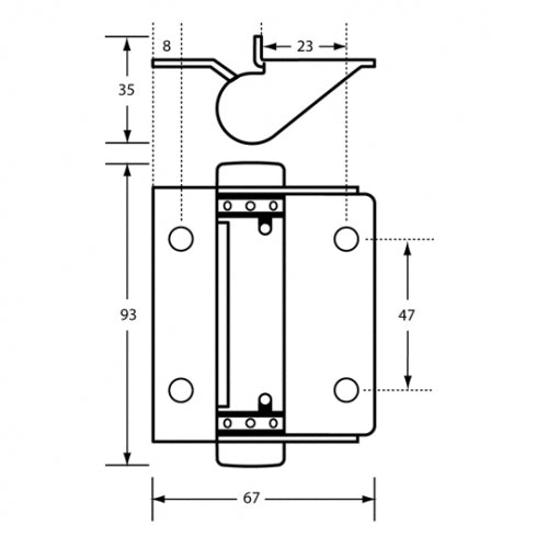 Metlam Hardware 209 Spring Hinge Exposed Fix
