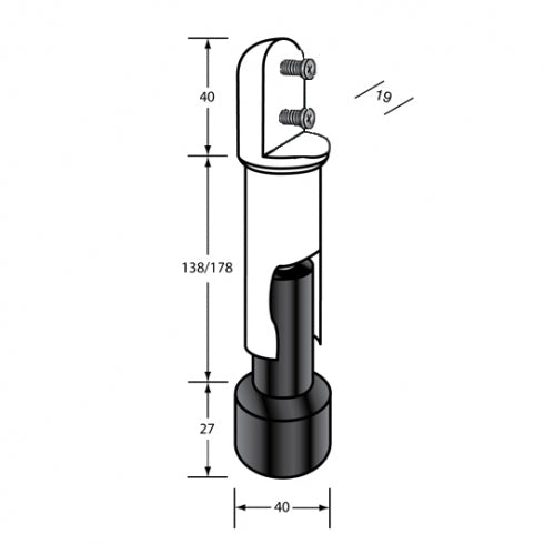 Metlam Partition 120 Mini Pedestal Leg Heavy Duty