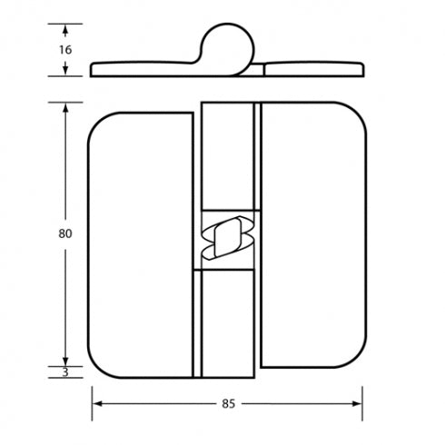 Metlam Antimicrobial ANMB Gravity Hinge Concealed Fix
