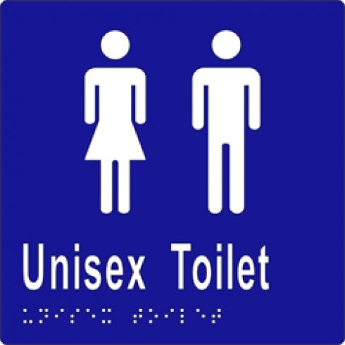 Metlam ML16211 Braille Sign Unisex Toilet Undivided