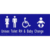 Metlam ML16286 Braille Sign Unisex Accessible Toilets RH and Baby Change