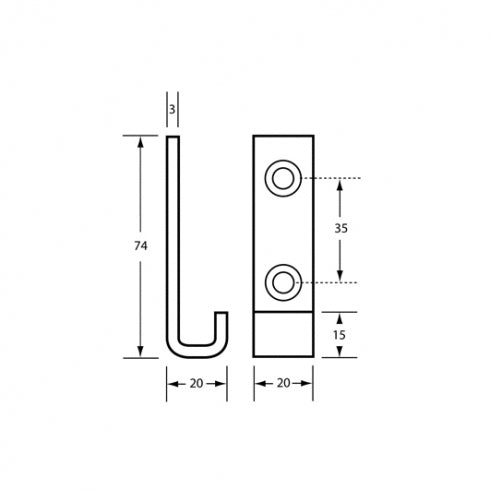 Metlam ML4157 Coat Hook Single