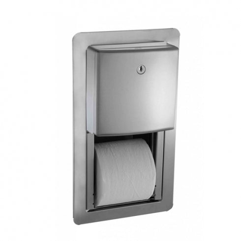 JD MACDONALD Roval 10-20031 Double Toilet Roll Dispenser Semi-Recessed