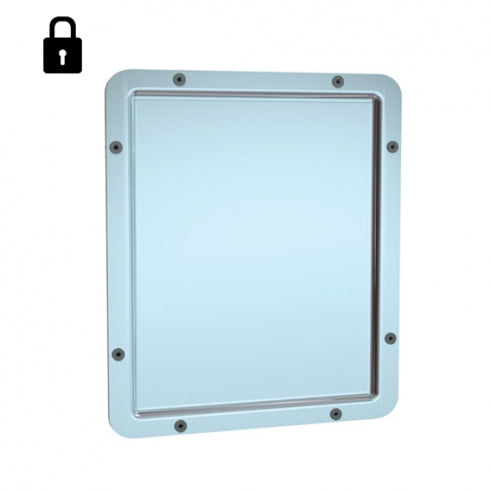 JD MACDONALD Security 10-104 Stainless Steel Mirror with Frame Front Mounting