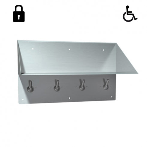 JD MACDONALD Security 10-128-1 Book Shelf and Clothes Hook Rack