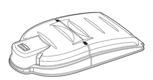 Rubbermaid Mega Brute 9W72 Mobile Collector Lid