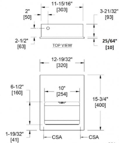 JD MACDONALD Turbo-Tuff 10-0135-2 Hand Dryer Recessed High Speed